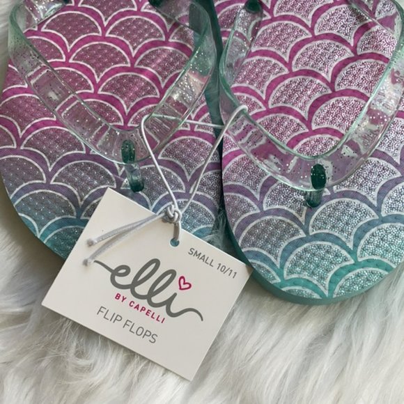 Elli by Capelli of New York Toddler Girls Mermaid Flip Flops Sz Small 10… - Picture 2 of 5